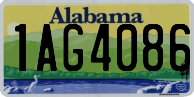 AL license plate 1AG4086