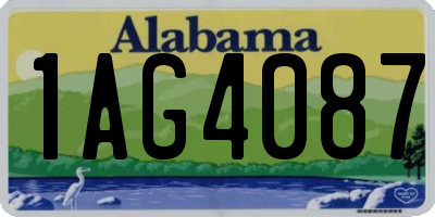 AL license plate 1AG4087