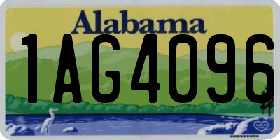 AL license plate 1AG4096