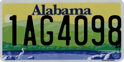 AL license plate 1AG4098