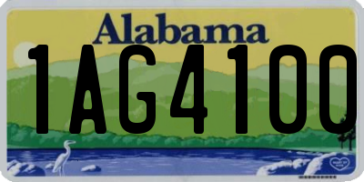 AL license plate 1AG4100