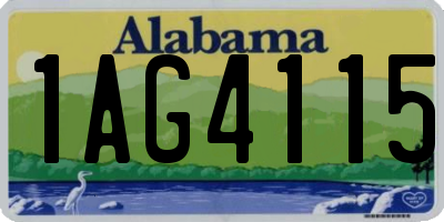 AL license plate 1AG4115