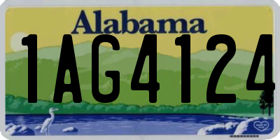 AL license plate 1AG4124