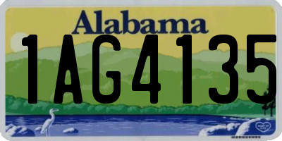 AL license plate 1AG4135