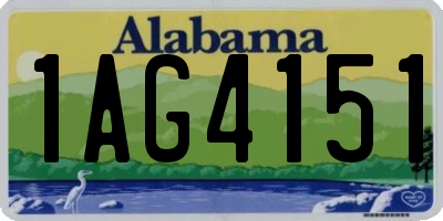 AL license plate 1AG4151