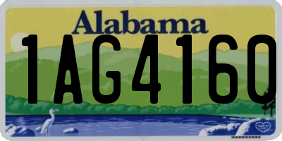 AL license plate 1AG4160