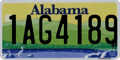 AL license plate 1AG4189