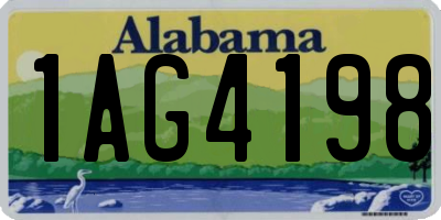 AL license plate 1AG4198