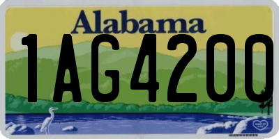 AL license plate 1AG4200