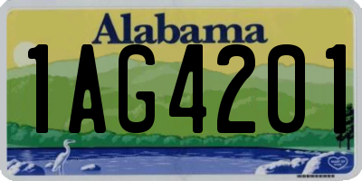 AL license plate 1AG4201