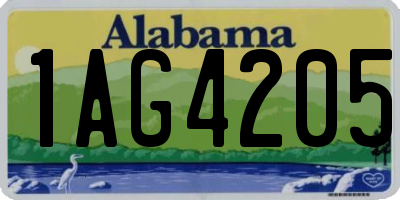 AL license plate 1AG4205