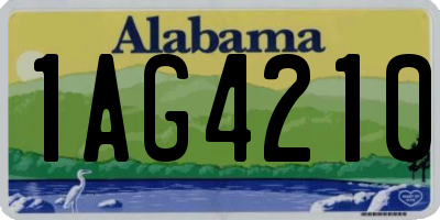AL license plate 1AG4210