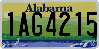 AL license plate 1AG4215