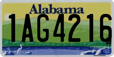 AL license plate 1AG4216
