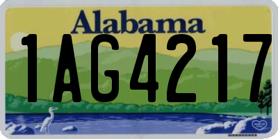 AL license plate 1AG4217
