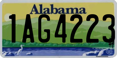 AL license plate 1AG4223