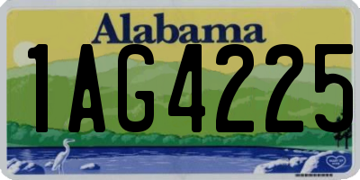 AL license plate 1AG4225