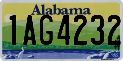 AL license plate 1AG4232