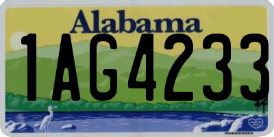 AL license plate 1AG4233