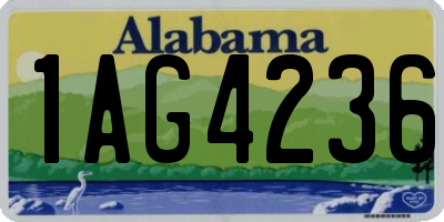 AL license plate 1AG4236