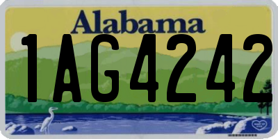 AL license plate 1AG4242