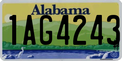 AL license plate 1AG4243
