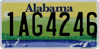 AL license plate 1AG4246