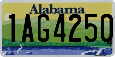 AL license plate 1AG4250