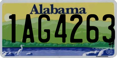 AL license plate 1AG4263