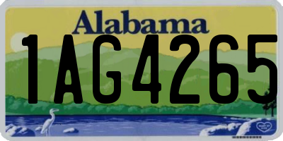 AL license plate 1AG4265