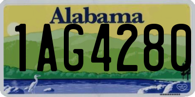 AL license plate 1AG4280
