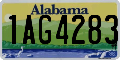 AL license plate 1AG4283