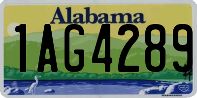 AL license plate 1AG4289
