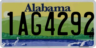AL license plate 1AG4292