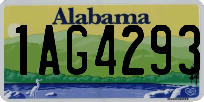 AL license plate 1AG4293