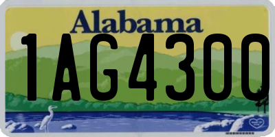 AL license plate 1AG4300