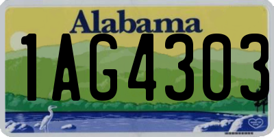 AL license plate 1AG4303