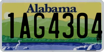 AL license plate 1AG4304