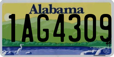 AL license plate 1AG4309