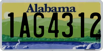 AL license plate 1AG4312