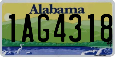 AL license plate 1AG4318