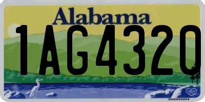 AL license plate 1AG4320