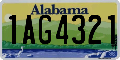 AL license plate 1AG4321
