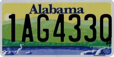 AL license plate 1AG4330