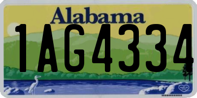 AL license plate 1AG4334