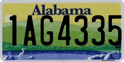 AL license plate 1AG4335