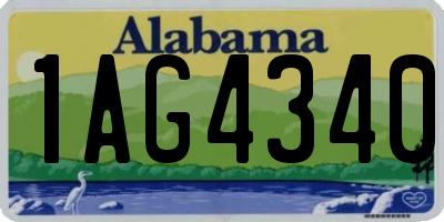 AL license plate 1AG4340