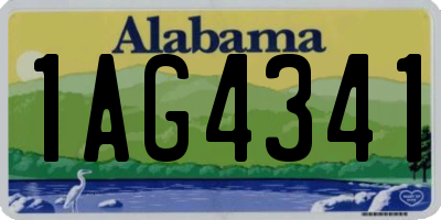 AL license plate 1AG4341