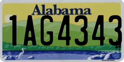 AL license plate 1AG4343