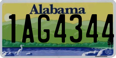 AL license plate 1AG4344